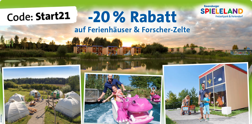 Ravensburger Spieleland_Feriendorf_Startangebot Feriendorf 2021