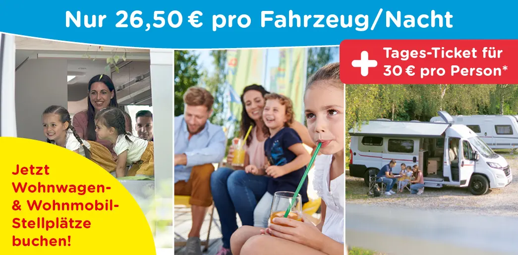 Ravensburger Spieleland_Feriendorf_Kombi-Paket Wohnmobil_Wohnwagen Stellplätze